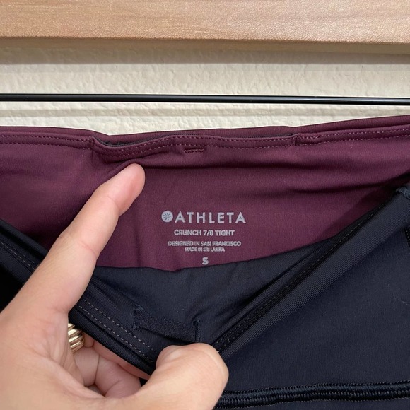 Athleta Crunch Colorblock 7/8 High-Rise Lightweight Legging Tights Super Sonic S - Picture 10 of 16